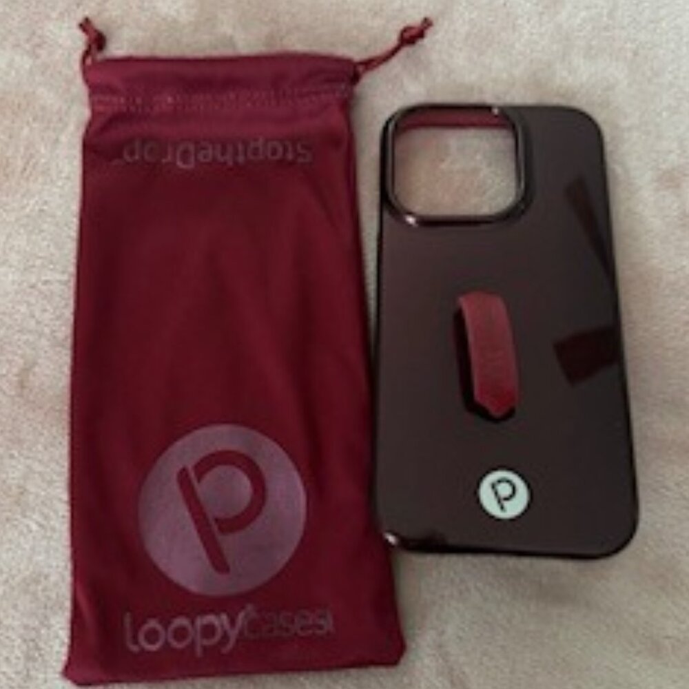 Maroon Shimmer Loopy Case 14 Pro